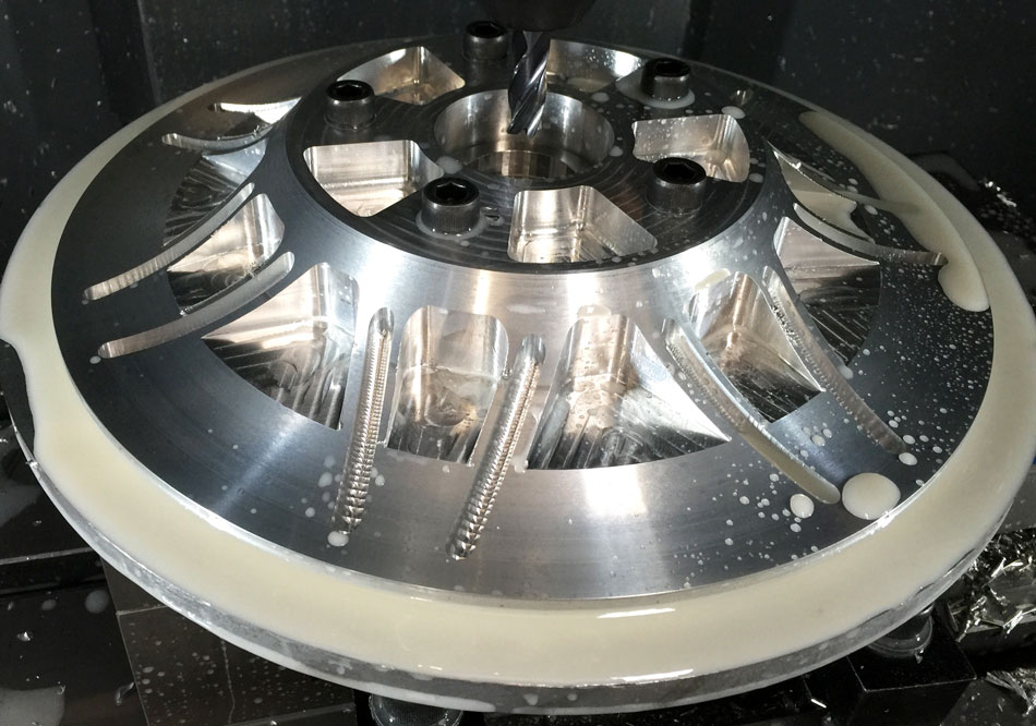 Wheel machined from 6082 aluminium